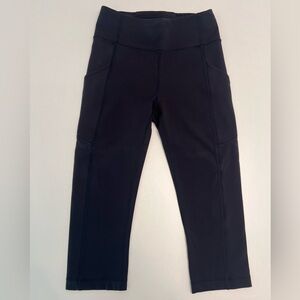 LULULEMON INVIGORATE HIGH RISE CROP 
17” INSEAM, SIZE 4, BLACK